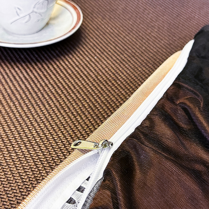 91家纺网 家纺一手货源 找家纺 网红馆（ck家纺） 2026新款可脱卸床裙款冰藤席凉席席子-雅韵 雅韵-深咖