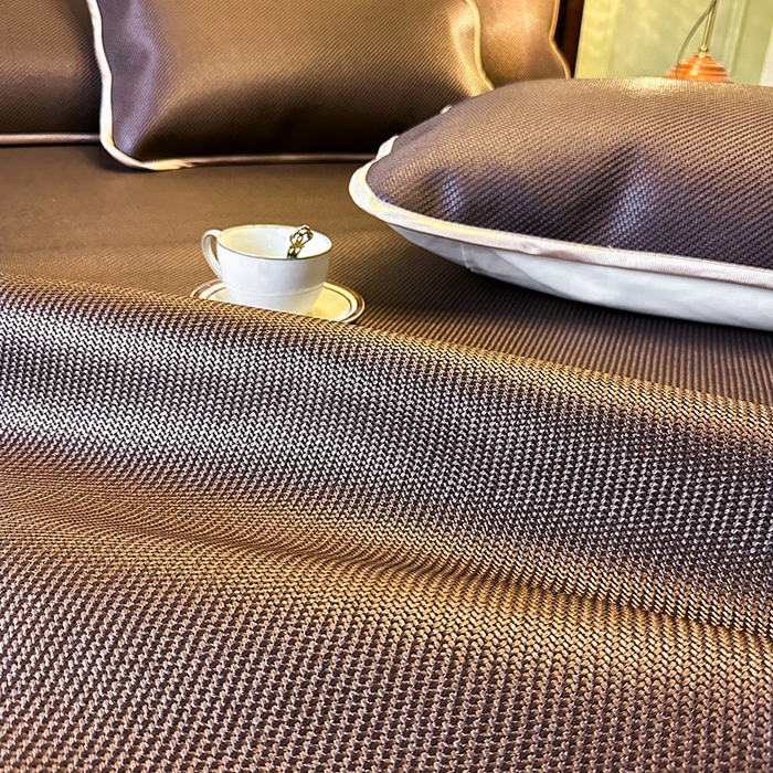 91家纺网 家纺一手货源 找家纺 网红馆（ck家纺） 2026新款可脱卸床裙款冰藤席凉席席子-雅韵 雅韵-深咖