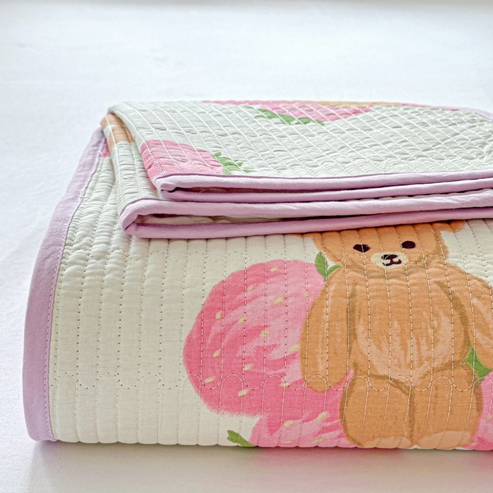 91家纺网 家纺一手货源 找家纺 （总）文黛家居 2026新款全棉夹棉印花床盖三件套