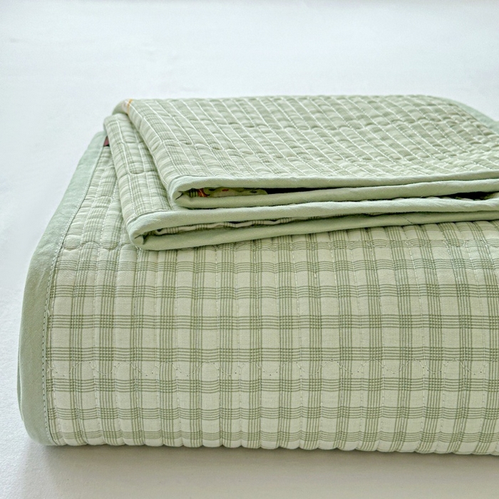 91家纺网 家纺一手货源 找家纺 （总）文黛家居 2026新款全棉夹棉印花床盖三件套