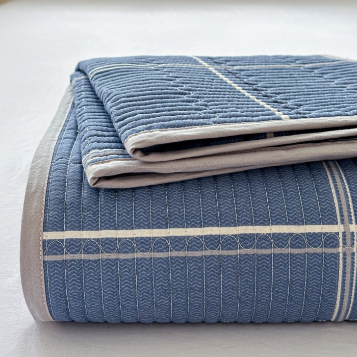 91家纺网 家纺一手货源 找家纺 （总）文黛家居 2026新款全棉夹棉印花床盖三件套