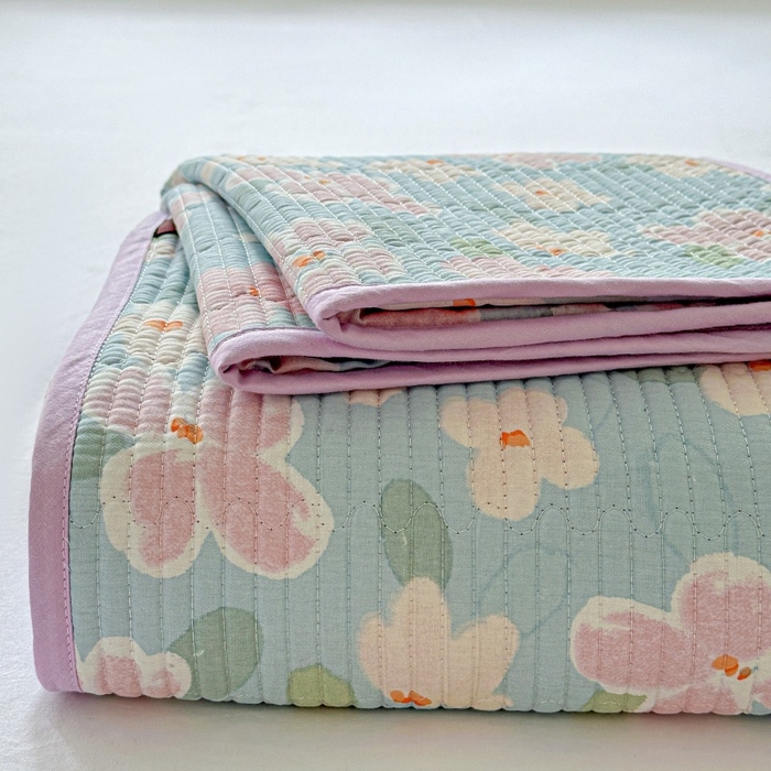 91家纺网 家纺一手货源 找家纺 （总）文黛家居 2026新款全棉夹棉印花床盖三件套