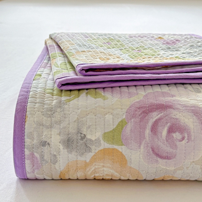 91家纺网 家纺一手货源 找家纺 （总）文黛家居 2026新款全棉夹棉印花床盖三件套