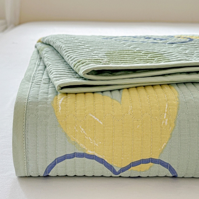 91家纺网 家纺一手货源 找家纺 （总）文黛家居 2026新款全棉夹棉印花床盖三件套