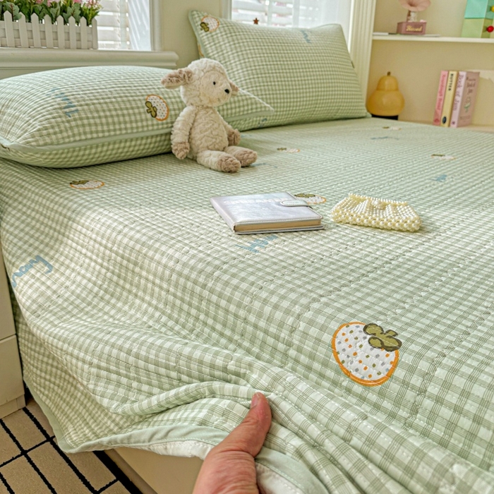 91家纺网 家纺一手货源 找家纺 （总）文黛家居 2026新款全棉夹棉印花床盖三件套