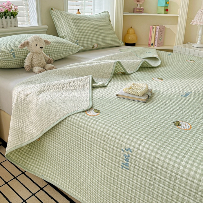 91家纺网 家纺一手货源 找家纺 （总）文黛家居 2026新款全棉夹棉印花床盖三件套