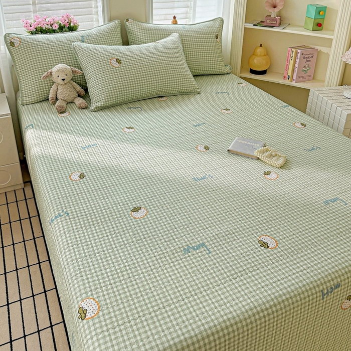 91家纺网 家纺一手货源 找家纺 （总）文黛家居 2026新款全棉夹棉印花床盖三件套