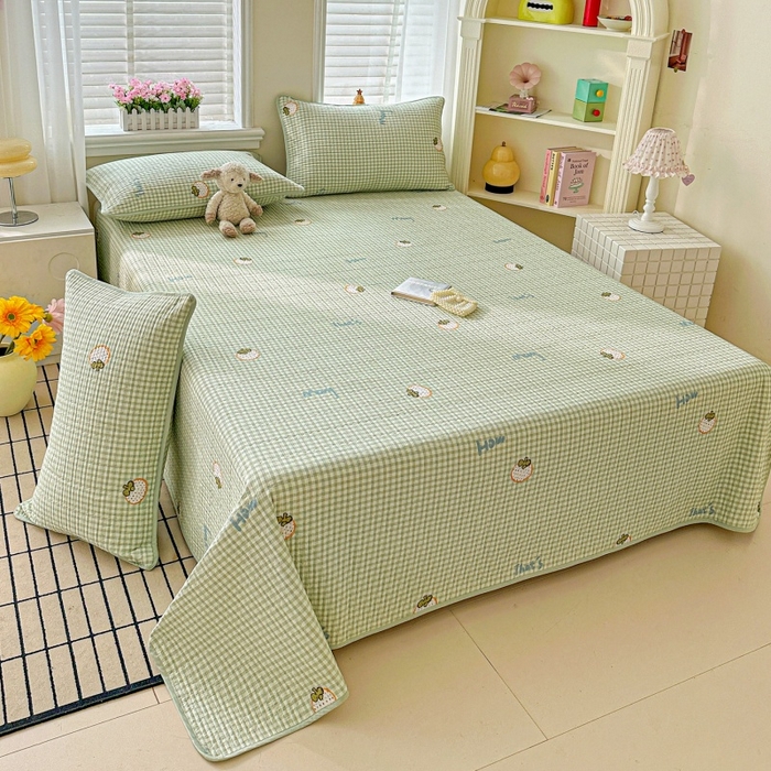 91家纺网 家纺一手货源 找家纺 （总）文黛家居 2026新款全棉夹棉印花床盖三件套