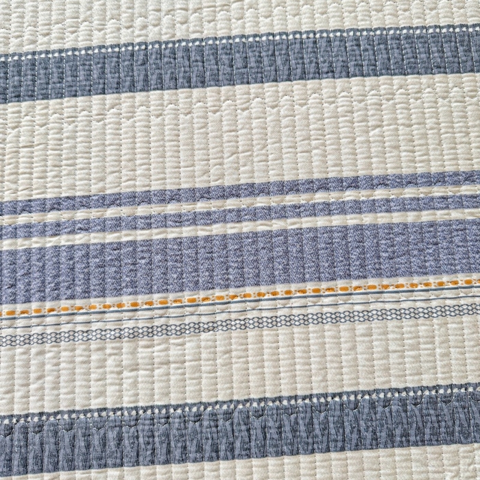 91家纺网 家纺一手货源 找家纺 文黛家居 2026新款全棉夹棉印花床盖三件套 乐芙生活