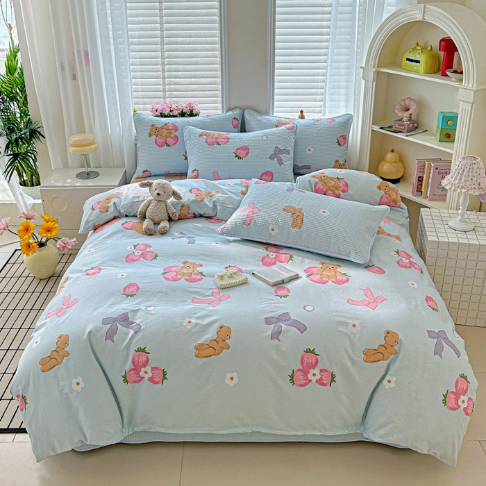 91家纺网 家纺一手货源 找家纺 （总）文黛家居 2026新款全棉夹棉印花床盖四件套【支持定做】