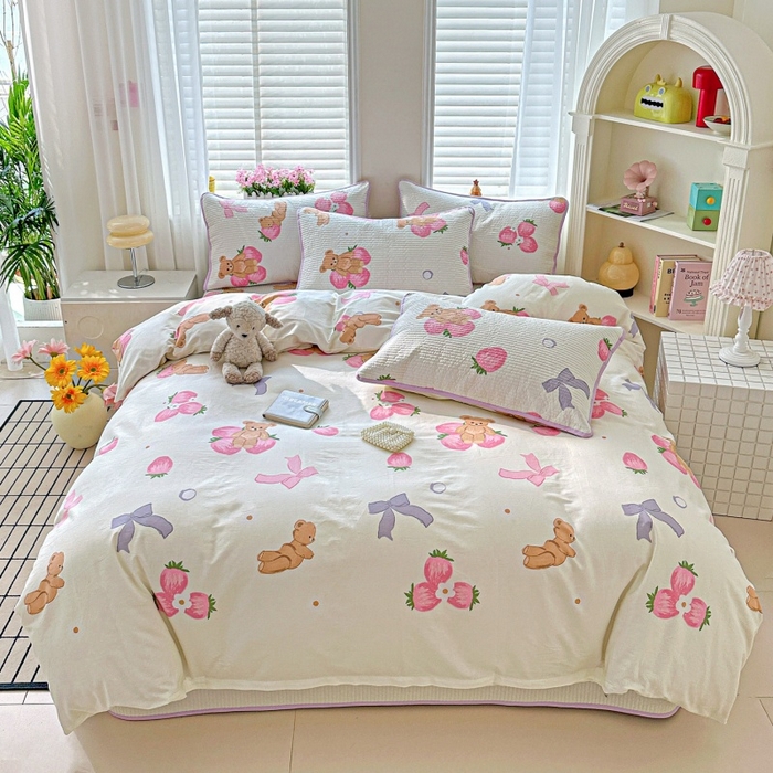 91家纺网 家纺一手货源 找家纺 （总）文黛家居 2026新款全棉夹棉印花床盖四件套【支持定做】