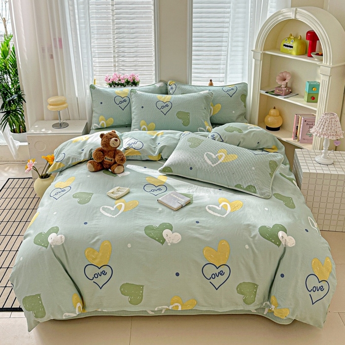 91家纺网 家纺一手货源 找家纺 （总）文黛家居 2026新款全棉夹棉印花床盖四件套【支持定做】