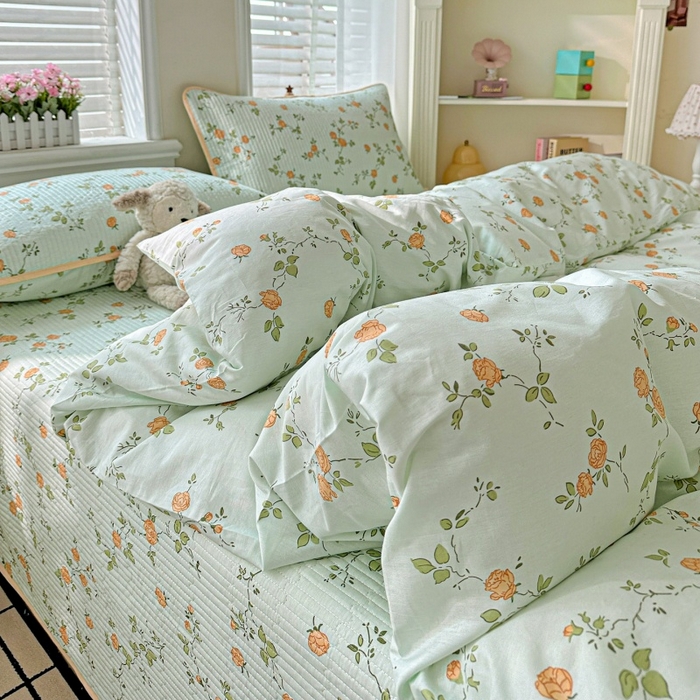 91家纺网 家纺一手货源 找家纺 （总）文黛家居 2026新款全棉夹棉印花床盖四件套【支持定做】