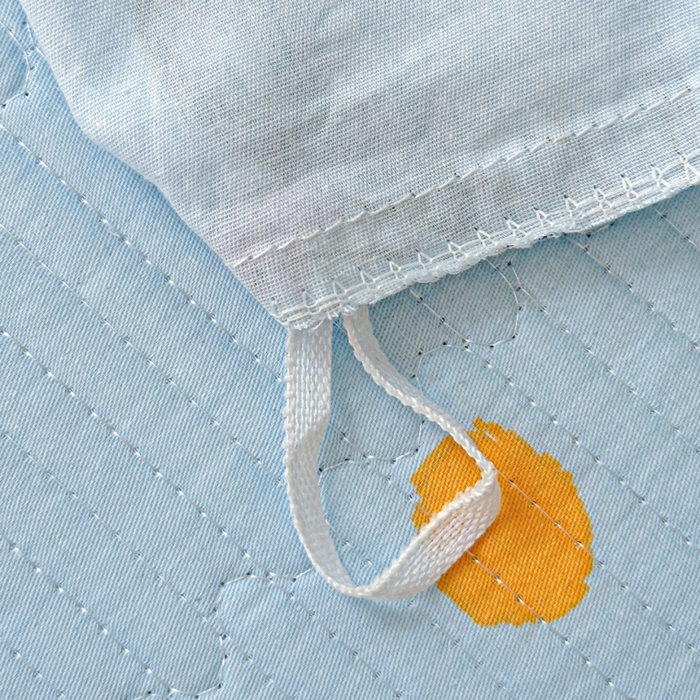 91家纺网 家纺一手货源 找家纺 文黛家居 2026新款全棉夹棉印花床盖四件套【支持定做】 蝶舞-蓝