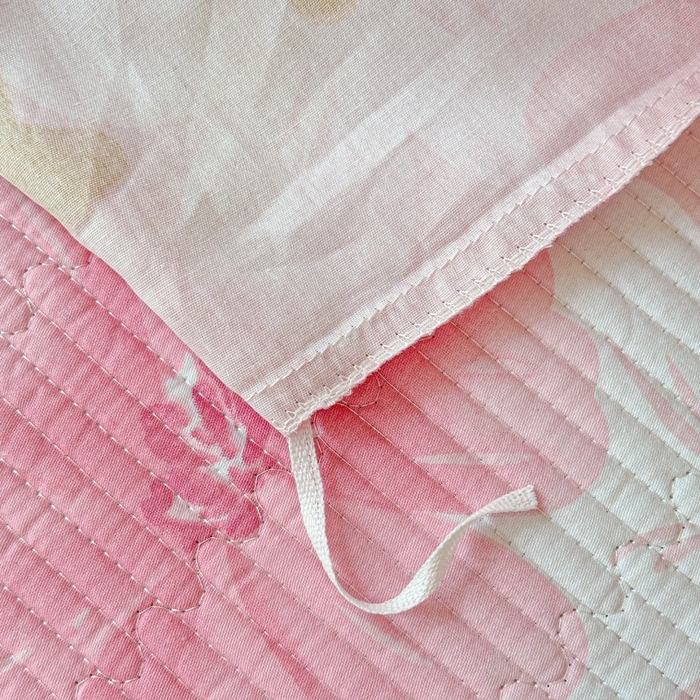 91家纺网 家纺一手货源 找家纺 文黛家居 2026新款全棉夹棉印花床盖四件套【支持定做】 花间舞