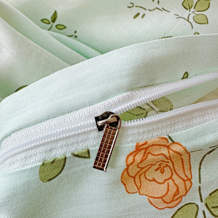 91家纺网 家纺一手货源 找家纺 文黛家居 2026新款全棉夹棉印花床盖四件套【支持定做】 花想容