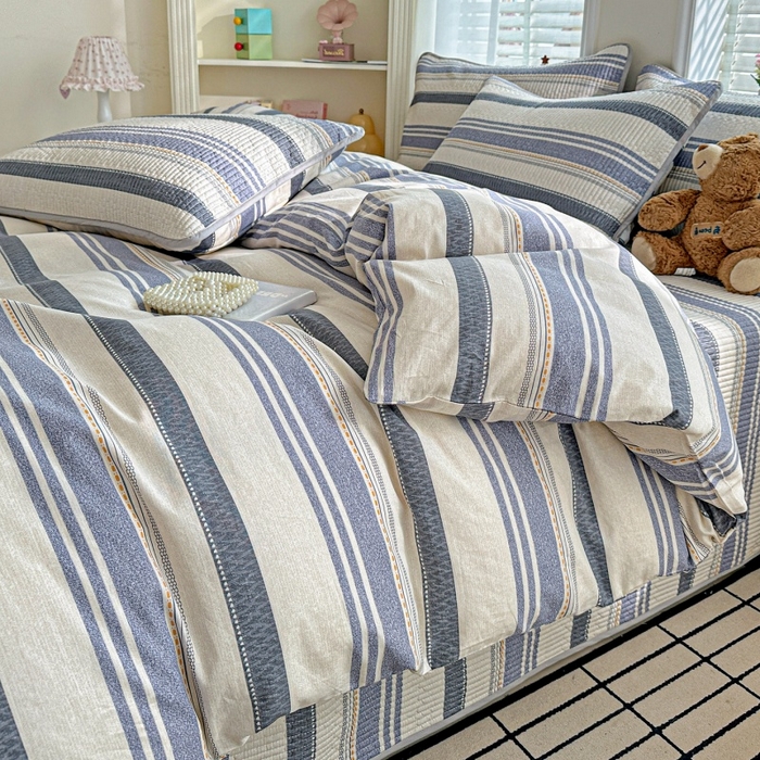 91家纺网 家纺一手货源 找家纺 文黛家居 2026新款全棉夹棉印花床盖四件套【支持定做】 乐芙生活