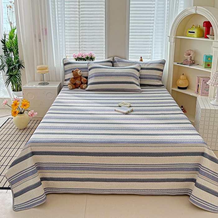 91家纺网 家纺一手货源 找家纺 文黛家居 2026新款全棉夹棉印花床盖四件套【支持定做】 乐芙生活