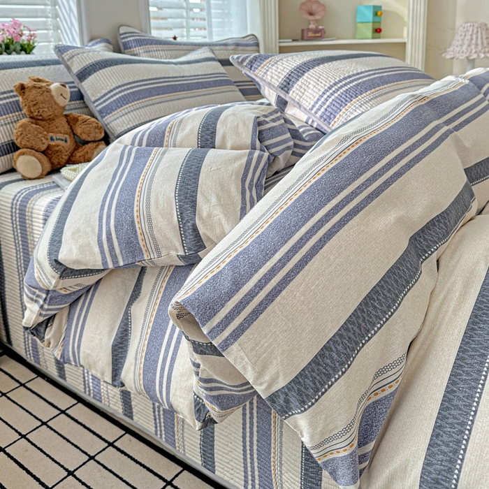 文黛家居 2026新款全棉夹棉印花床盖四件套【支持定做】 乐芙生活