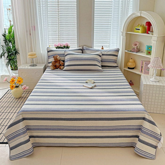 91家纺网 家纺一手货源 找家纺 文黛家居 2026新款全棉夹棉印花床盖四件套【支持定做】 乐芙生活