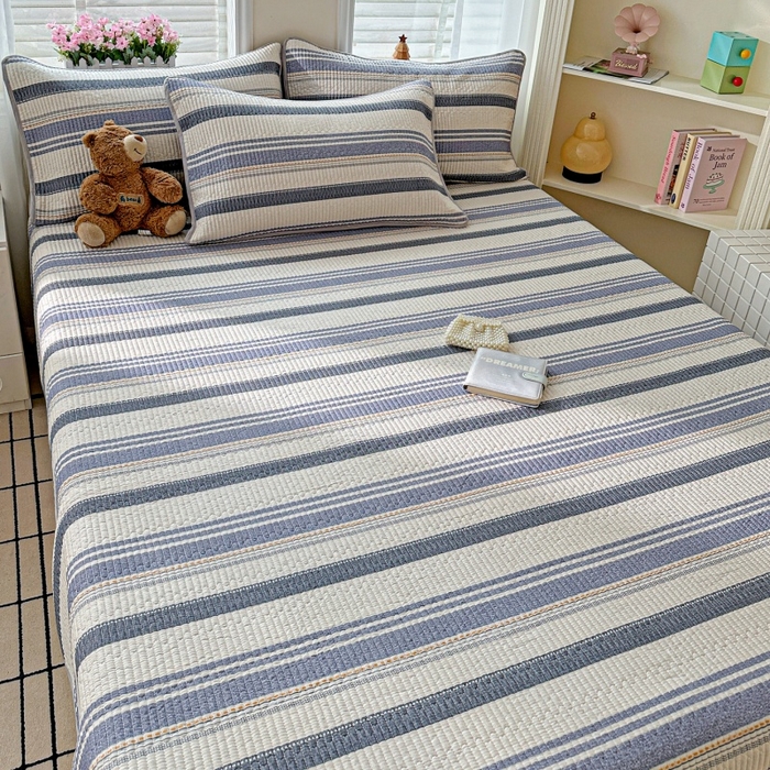 91家纺网 家纺一手货源 找家纺 文黛家居 2026新款全棉夹棉印花床盖四件套【支持定做】 乐芙生活