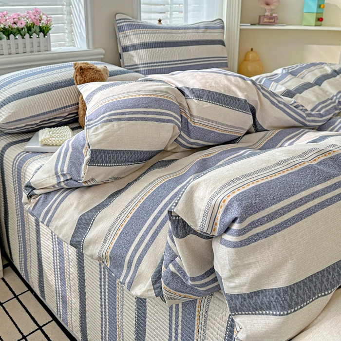 91家纺网 家纺一手货源 找家纺 文黛家居 2026新款全棉夹棉印花床盖四件套【支持定做】 乐芙生活