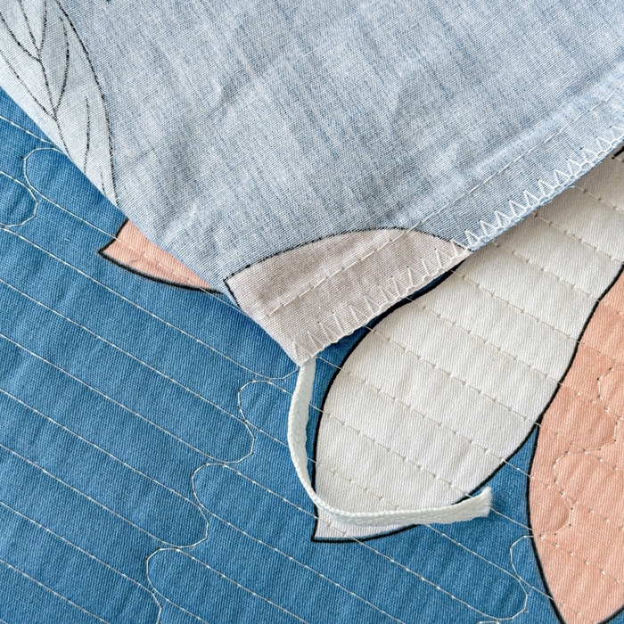 91家纺网 家纺一手货源 找家纺 文黛家居 2026新款全棉夹棉印花床盖四件套【支持定做】 流莹