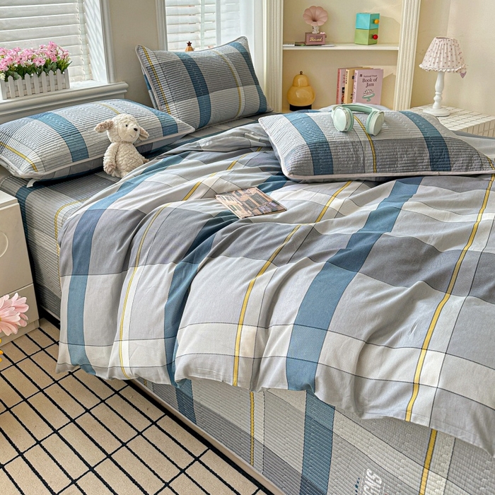 91家纺网 家纺一手货源 找家纺 文黛家居 2026新款全棉夹棉印花床盖四件套【支持定做】 摩卡庄园