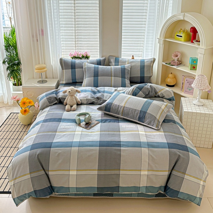 91家纺网 家纺一手货源 找家纺 文黛家居 2026新款全棉夹棉印花床盖四件套【支持定做】 摩卡庄园