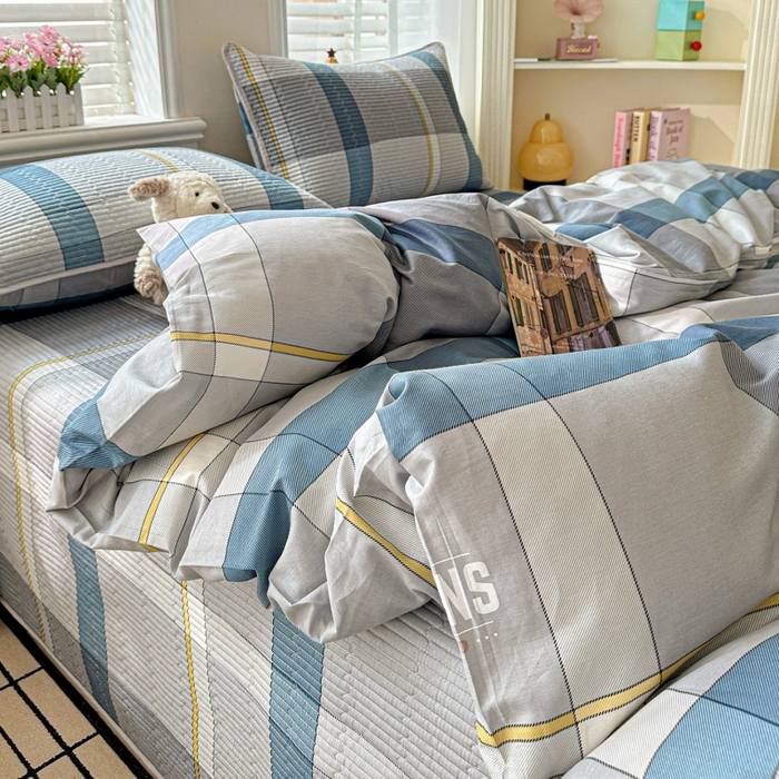 91家纺网 家纺一手货源 找家纺 文黛家居 2026新款全棉夹棉印花床盖四件套【支持定做】 摩卡庄园