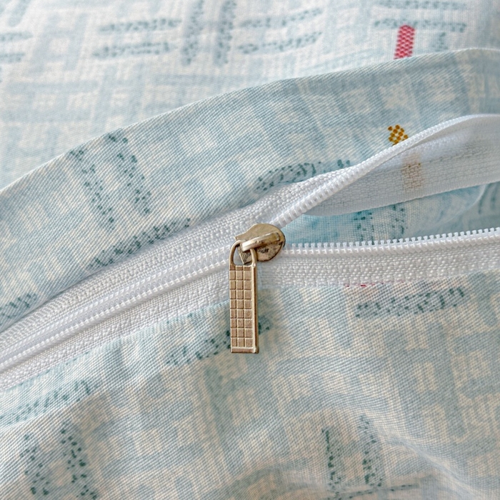 91家纺网 家纺一手货源 找家纺 文黛家居 2026新款全棉夹棉印花床盖四件套【支持定做】 小幸运