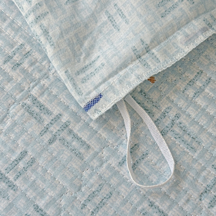 91家纺网 家纺一手货源 找家纺 文黛家居 2026新款全棉夹棉印花床盖四件套【支持定做】 小幸运