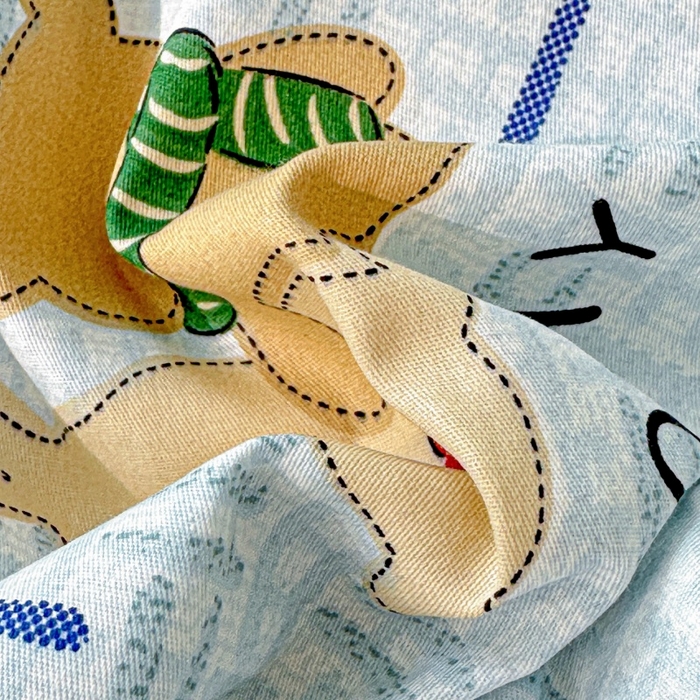 91家纺网 家纺一手货源 找家纺 文黛家居 2026新款全棉夹棉印花床盖四件套【支持定做】 小幸运