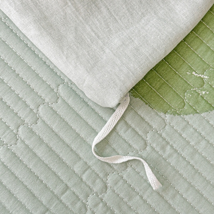 91家纺网 家纺一手货源 找家纺 文黛家居 2026新款全棉夹棉印花床盖四件套【支持定做】 心愿恋曲