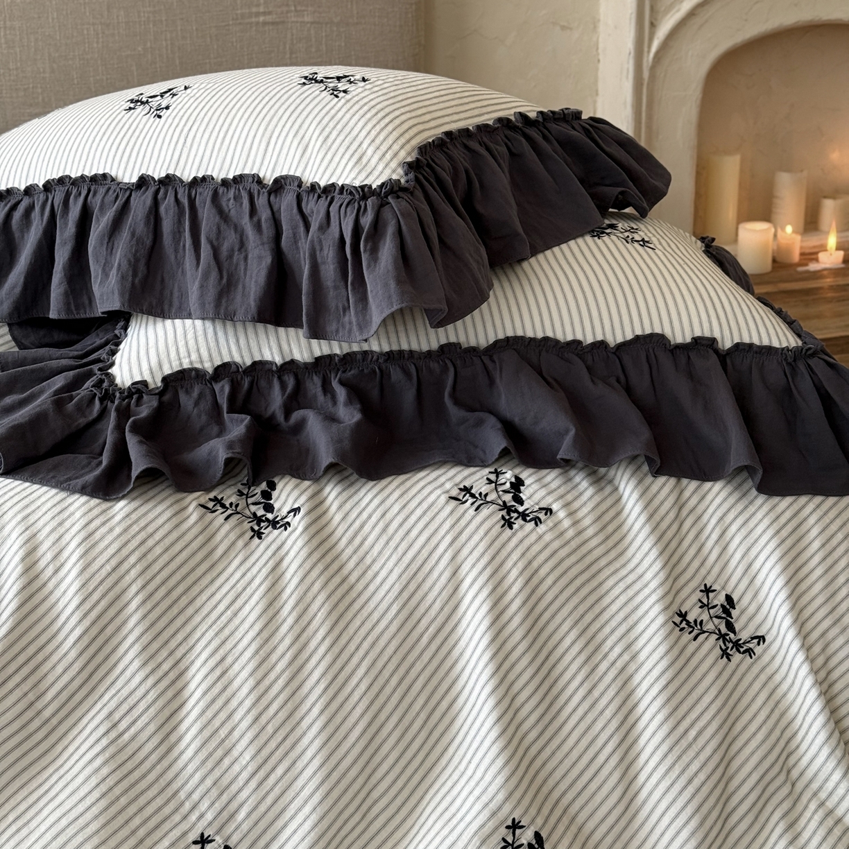 91家纺网 家纺一手货源 找家纺 （总）佳汐蓝家纺 2026新款双层皱皱纱四件套-小杏芙