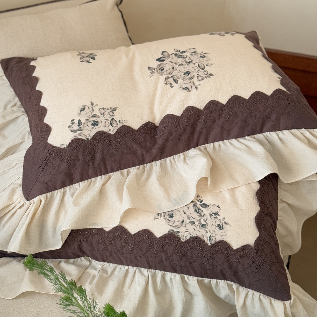 91家纺网 家纺一手货源 找家纺 （总）佳汐蓝家纺 2026新款复古棉麻印花四件套-半亩花田