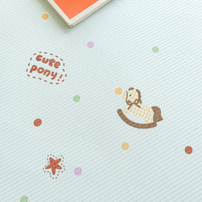 91家纺网 家纺一手货源 找家纺 优品惠 2026春夏新款冰豆豆印花凉席三件套 星点木马