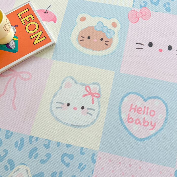 91家纺网 家纺一手货源 找家纺 优品惠 2026春夏新款冰豆豆印花凉席三件套 奶格kt