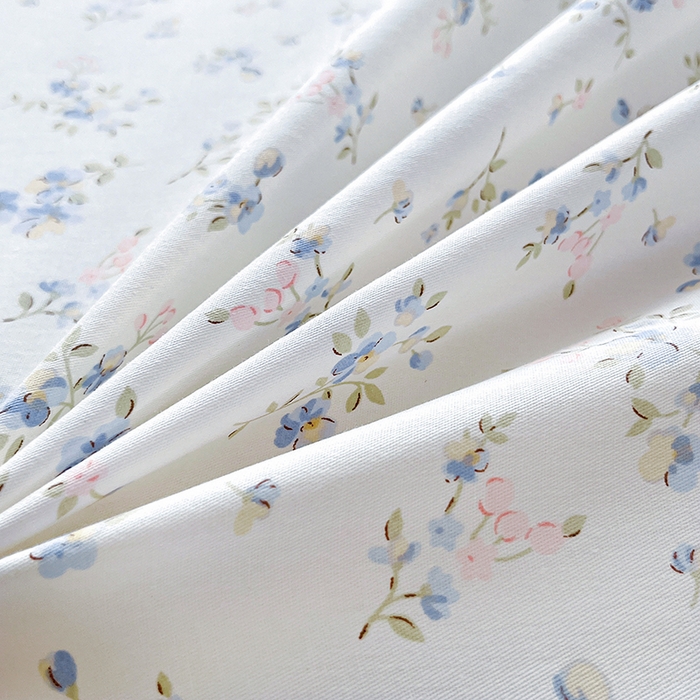 91家纺网 家纺一手货源 找家纺 美织缘家纺 2026直播爆款一字绣吊边床单款纯棉全棉四件套印花百分百（喷气高品质） 浅影-蓝