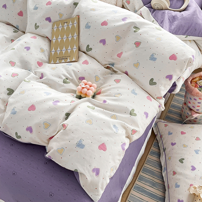 91家纺网 家纺一手货源 找家纺 美织缘家纺 2026直播爆款一字绣吊边床单款纯棉全棉四件套印花百分百（喷气高品质） 简爱-米