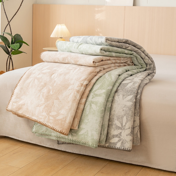 鸣升家纺 2026春夏新款全棉双层纱大提花夏被夏凉被空调被 组合图仅供展示不可下单