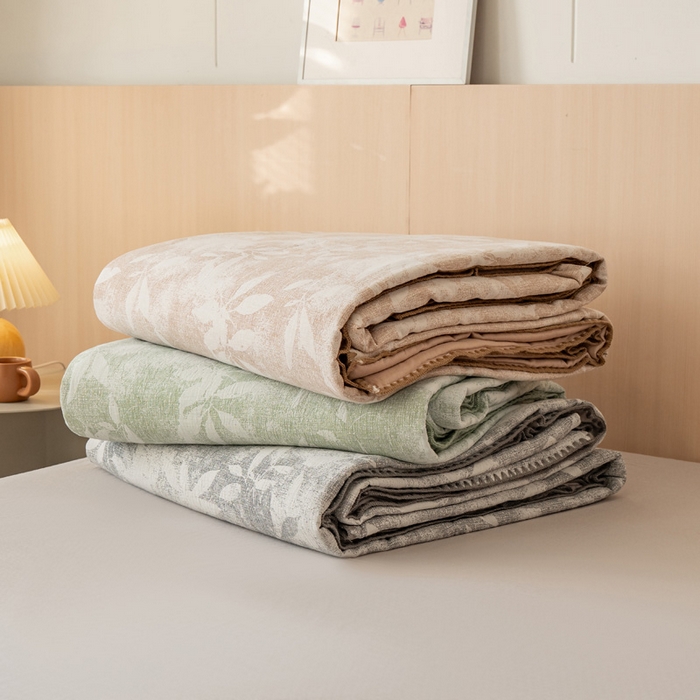 91家纺网 家纺一手货源 找家纺 鸣升家纺 2026春夏新款全棉双层纱大提花夏被夏凉被空调被 组合图仅供展示不可下单