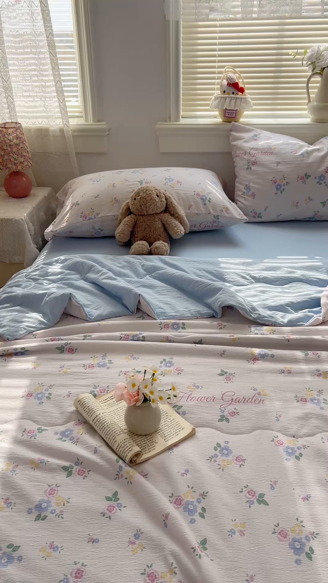 91家纺网 家纺一手货源 找家纺 花伞家居 2026新款皱皱双层纱夏被夏凉被空调被四件套 夏被-锦朵