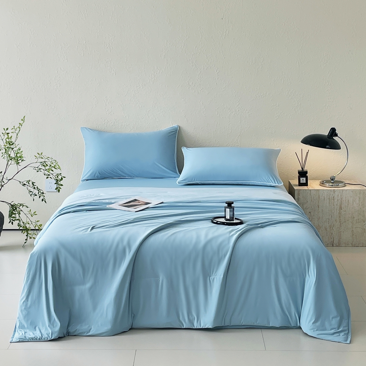 91家纺网 家纺一手货源 找家纺 色鬼布艺高端家居主号 2026新款深睡双面凉感控温被夏被夏凉被空调被现货现发3.0 静水蓝