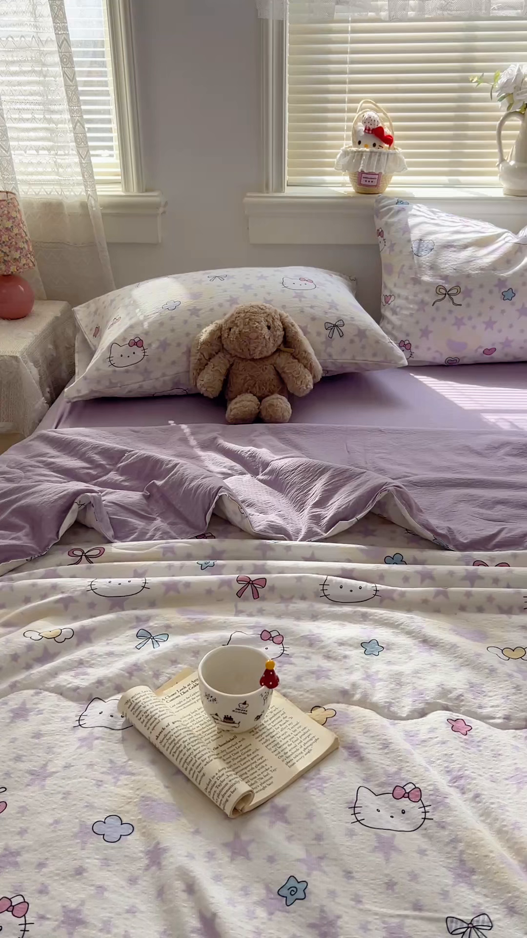 91家纺网 家纺一手货源 找家纺 花伞家居 2026新款皱皱双层纱夏被夏凉被空调被四件套 夏被-星星猫