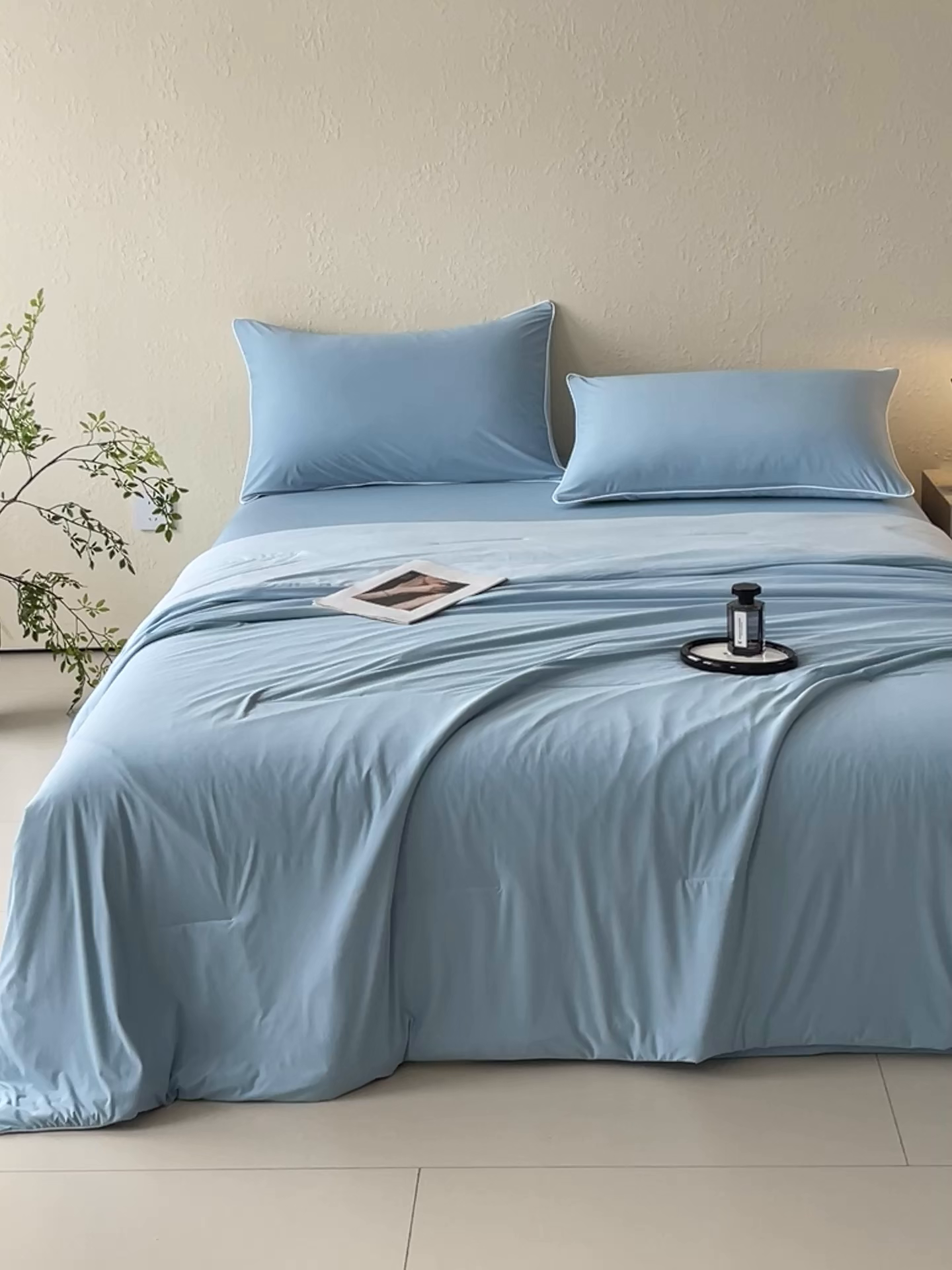 91家纺网 家纺一手货源 找家纺 色鬼布艺高端家居主号 2026新款深睡双面凉感控温被夏被夏凉被空调被现货现发3.0 静水蓝