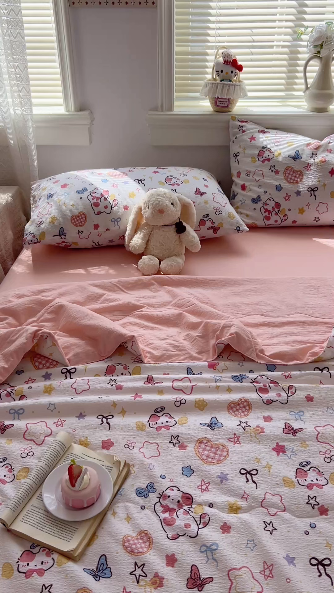 91家纺网 家纺一手货源 找家纺 花伞家居 2026新款皱皱双层纱夏被夏凉被空调被四件套 夏被-追蝴蝶