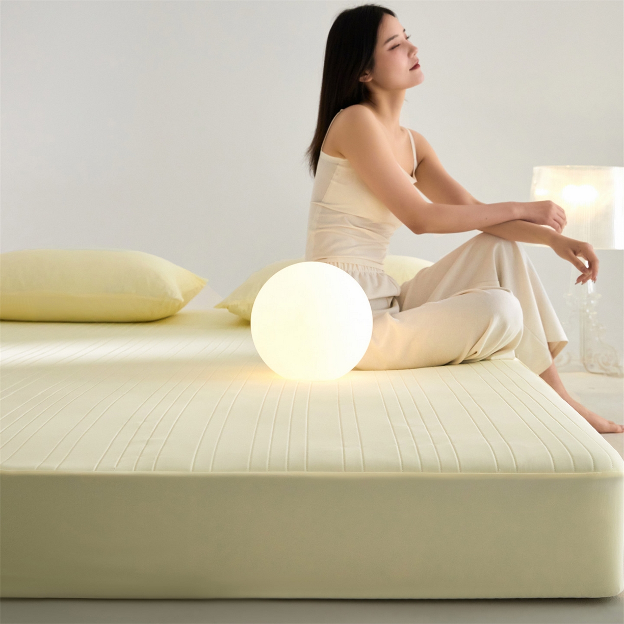 91家纺网 家纺一手货源 找家纺 （总）头等舱 2026新款锦氨A类深睡无胶透气自然凉感床笠软凉席