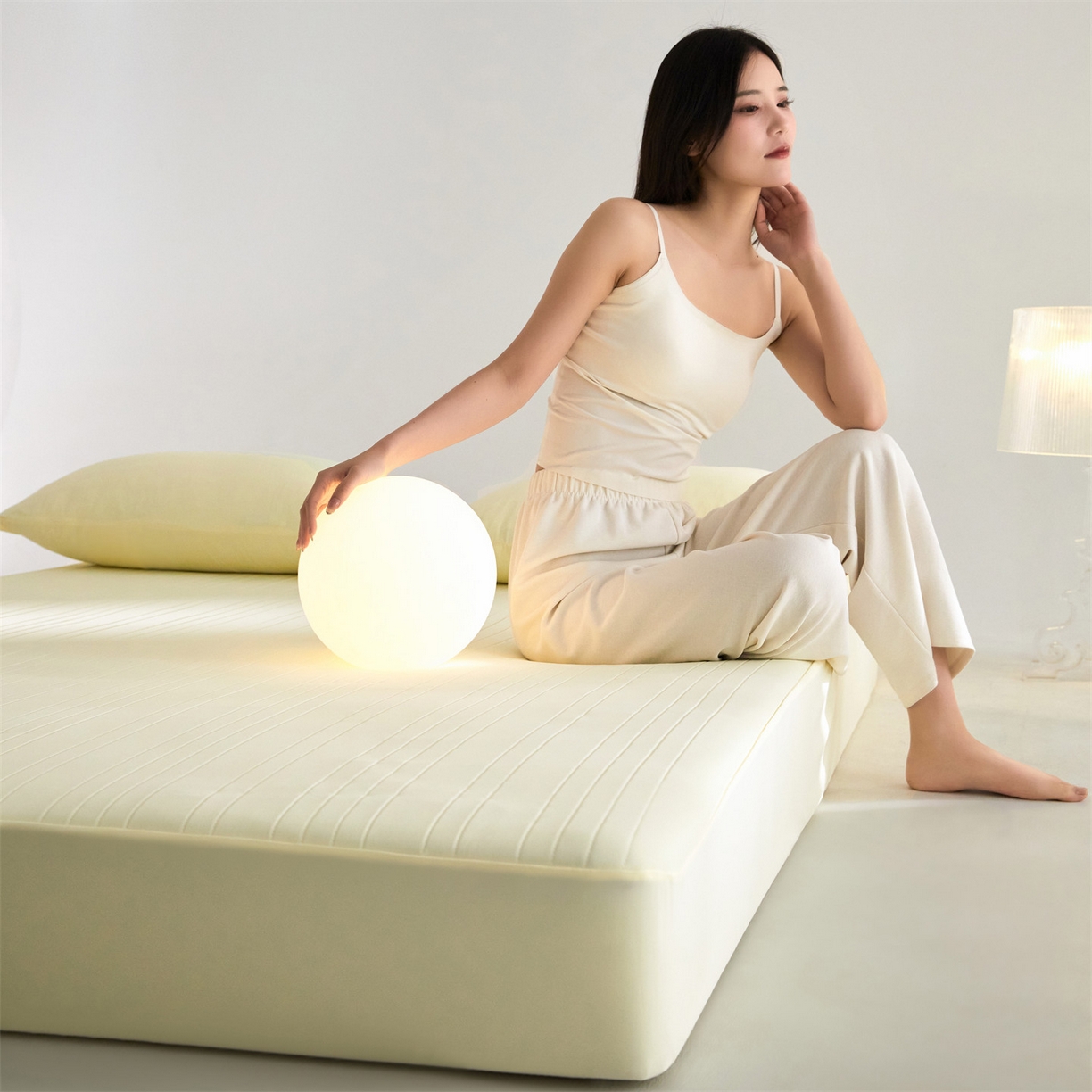 91家纺网 家纺一手货源 找家纺 （总）头等舱 2026新款锦氨A类深睡无胶透气自然凉感床笠软凉席