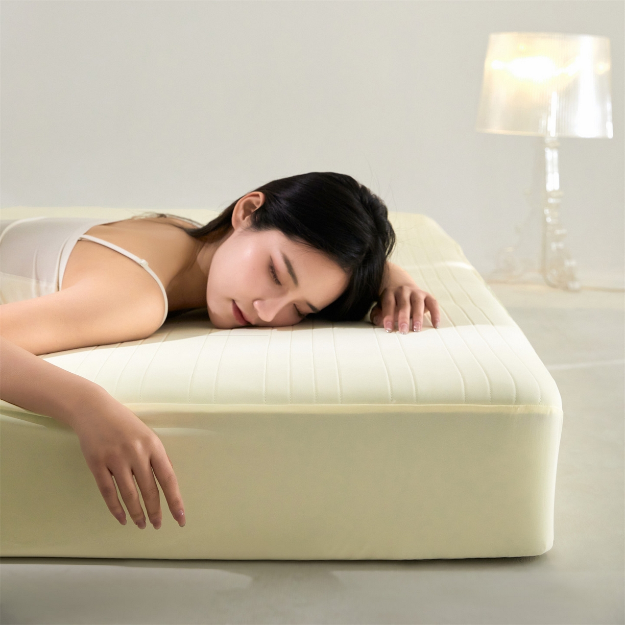 91家纺网 家纺一手货源 找家纺 （总）头等舱 2026新款锦氨A类深睡无胶透气自然凉感床笠软凉席